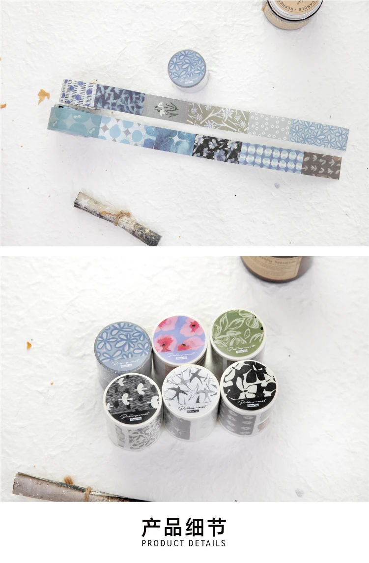Journal GO 3m Kreative Muster Klebeband-Sticker für Collage Junk Journal Scrapbooking Deko Handgemachtes Masking Tape Schreibwaren – Detail 12