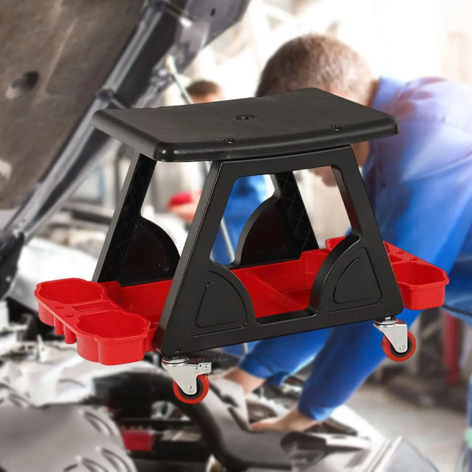 Plastic Steel Car Creeper Stool for Automotive Polishing Projects