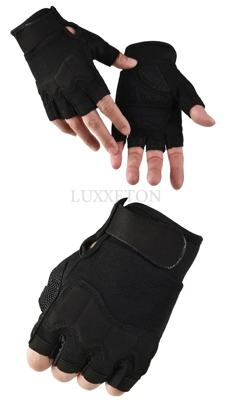 Camouflage Shooting Fingerless Gloves Bike Motocycle Cycling Gloves Plus Size M-XL Men Hot