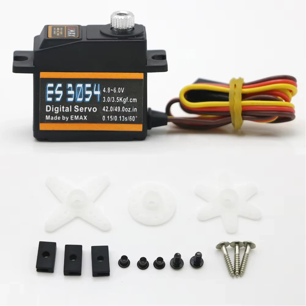 EMAX ES3054 3054 4,8-6,0 В 3,5 кг 23T Цифровой сервопривод с металлической передачей для F3A 3D модели самолета thumbnail 5