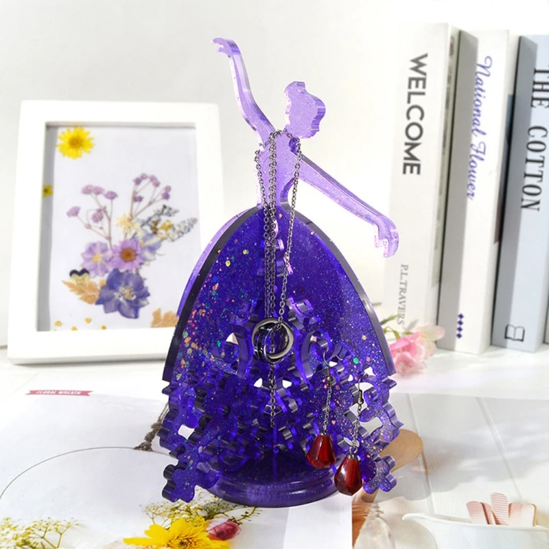 

New Shiny Dancing Girl Jewelry Holder Mold Silicone Mold for DIY Crafts