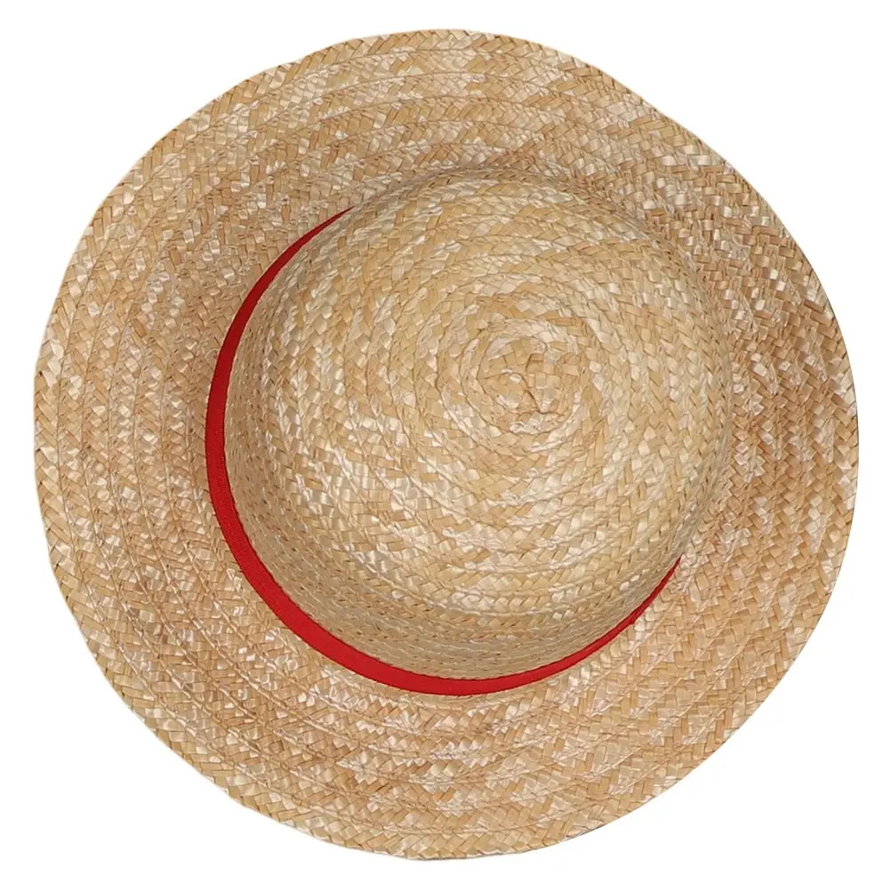 Luffy Cosplay Fantasy Straw Hat Costume Props Live Action TV Cosplay Piece Disguise Cap Outfits Adult Halloween Accessories