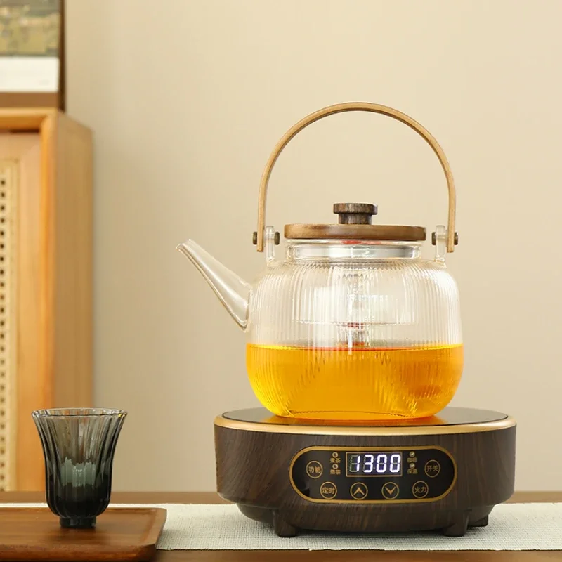Electric Ceramic Tea Stove Small Household Glass Pot Tea Maker Boiling Water and Light Stove Non Electromagnetic
