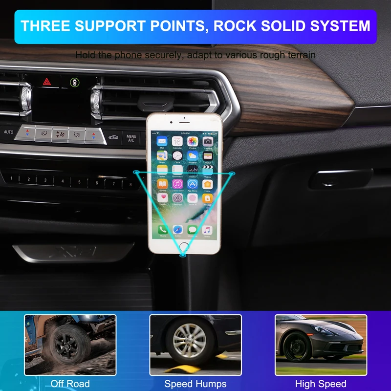 BMW X3 X4 G01 G02 2022-2024 차량용 센터 콘솔 에어벤트 중력 자석식 휴대폰 거치대 GPS 스탠드