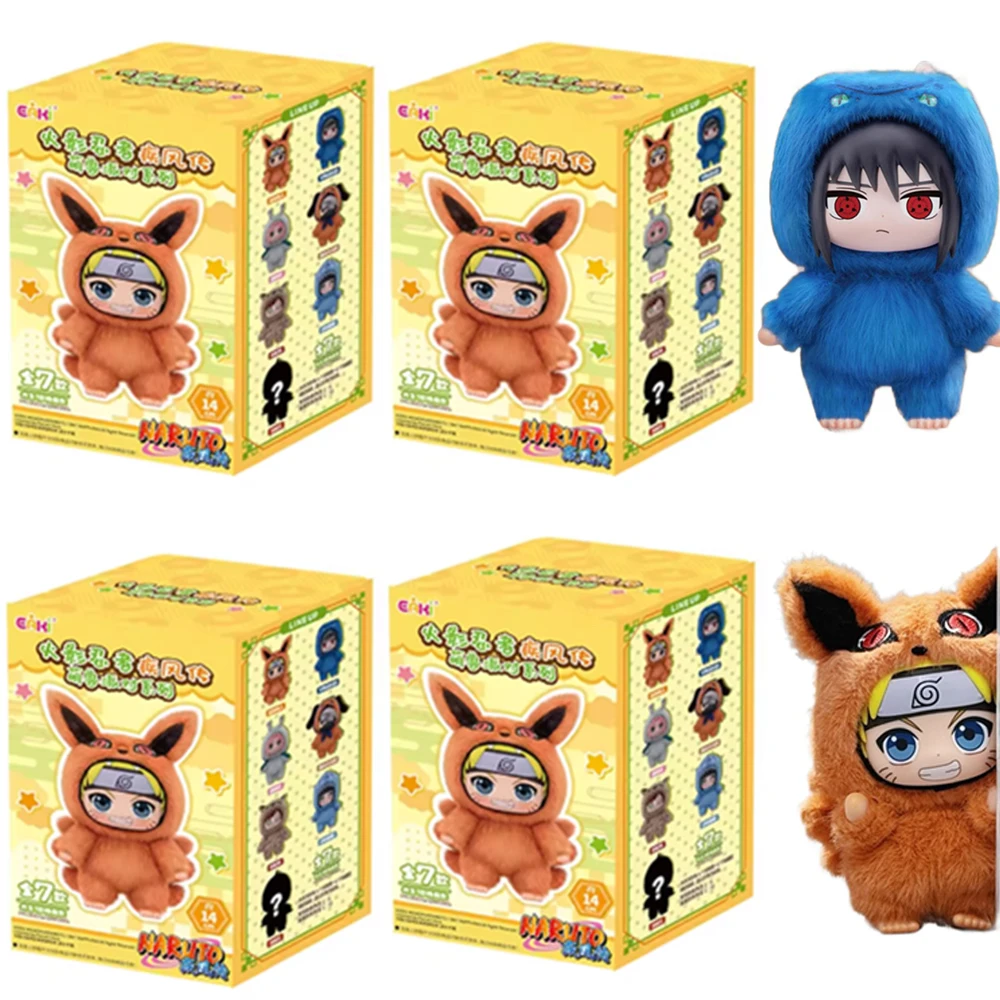 EAKI Naruto Blind Box Shippuden Naruto Uzumak Sasuke Kakashi Party Serie Stoffpuppe Handgefertigte Ornament Spielzeugsammlung Geschenk