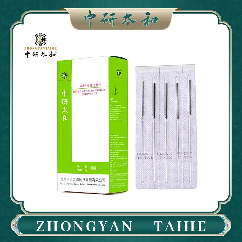 Disposable Acupuncture Needle ZHONGYAN TAIHE 100 Pcs ALL Size Sterile Sharp Acupuncture Beauty 1 BOX Massage Sterilze Needle disposable acupuncture needle