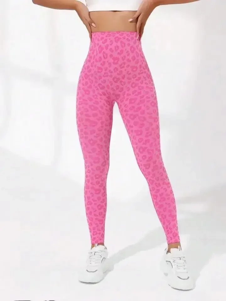 Frauen Leopard V Taille Leggings Nahtlose Dünne Yoga Hosen Stretch Hohe Taille Hüfte Heben Sexy Strumpfhosen Gym Laufen Sport Hosen – Detail 10