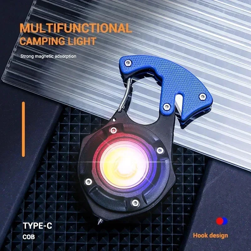 LED Flashlight Portable Multifunctional Mini COB Keychain Lamp USB Rechargeable Work Light Strong Torch Outdoor Camping Lights camping light,portable flashlight,camping lamp,camping lantern,keychain work light,portable work lights,portable work light,portable torch