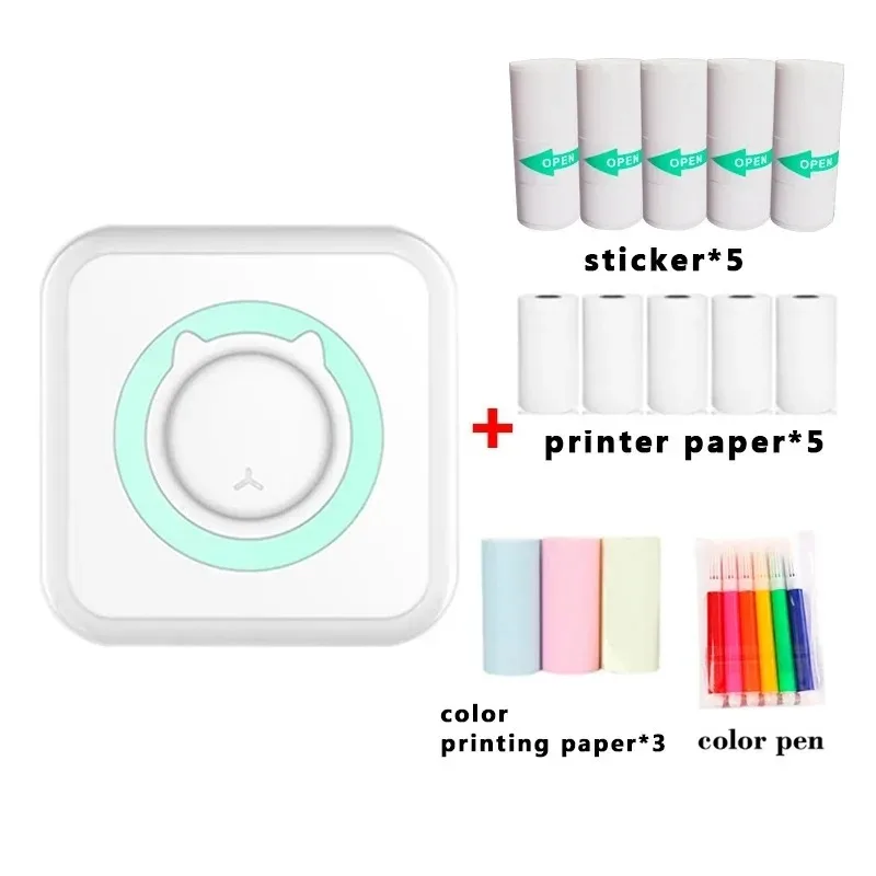 C15 Olaf 미니 프린터 휴대용 열 스티커 용지 Inkless Bluetooth 무선 Impresora 안드로이드 IOS 휴대용 라벨 프린터