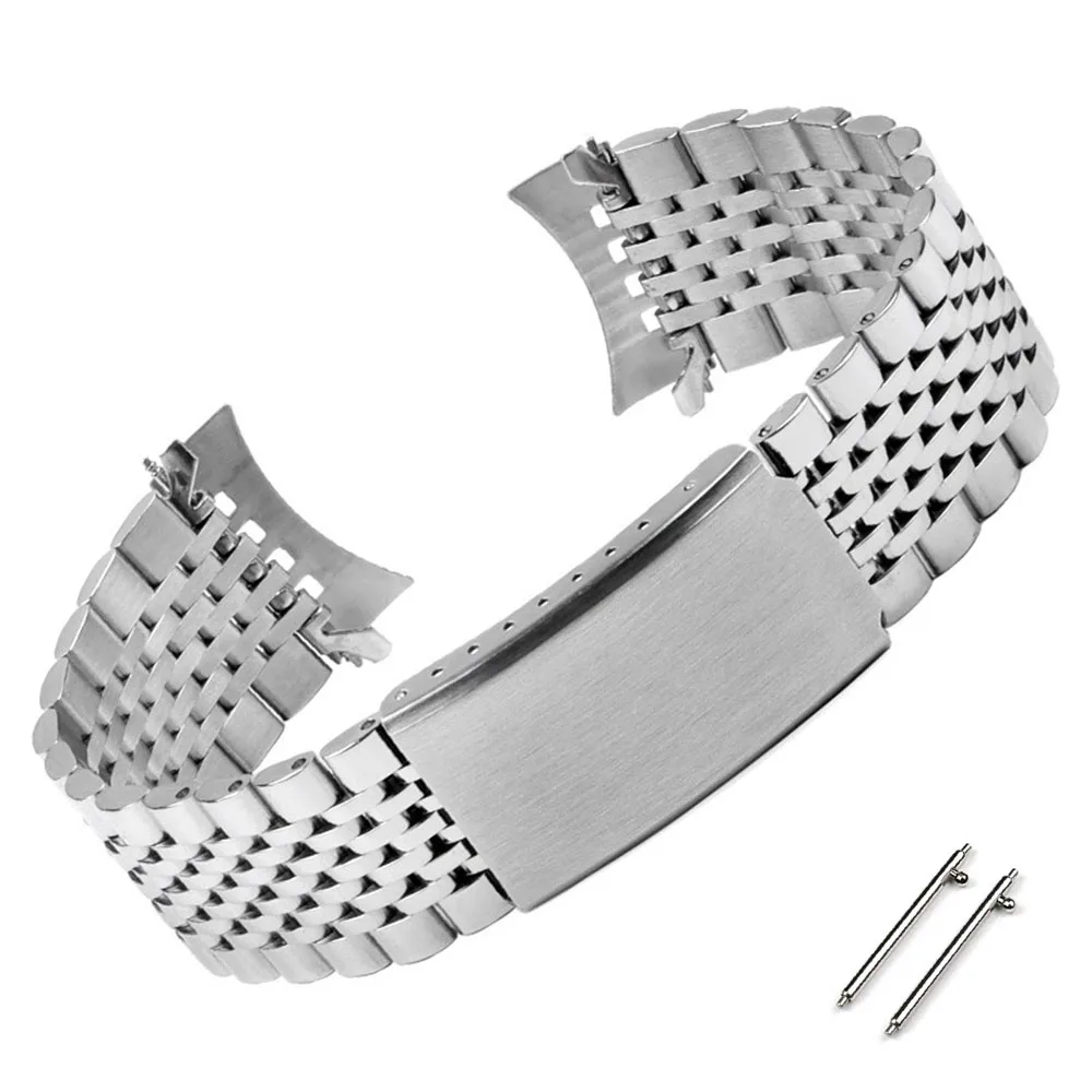 Solid Stainless Steel Quick Release Watchband with Folding Buckle