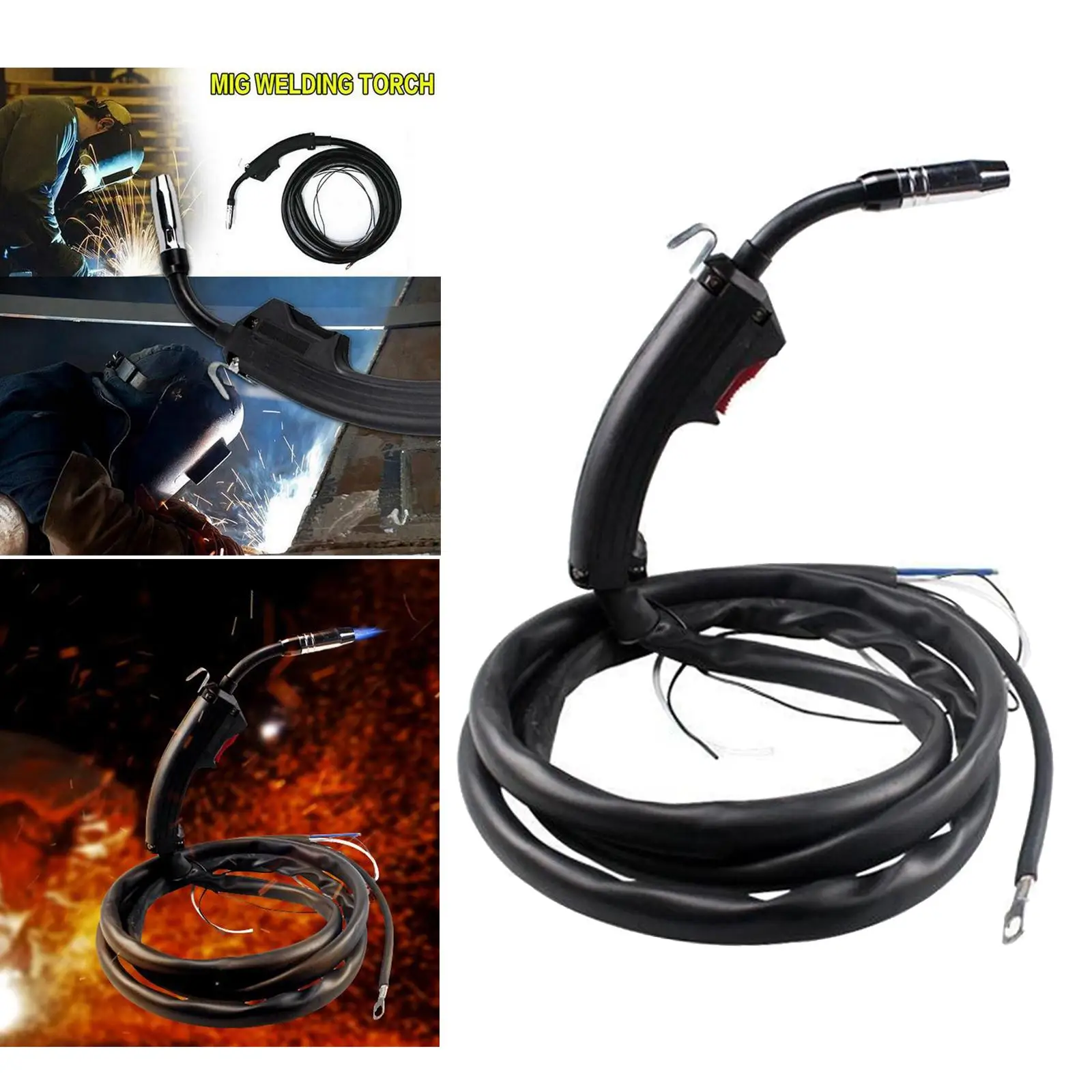 14AK Gas-Electric Welding Torch Gun, Uses the Small 4mm Od Plastic Gas Hose, Trachea Interface Diameter: M14 5