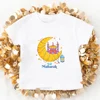 Eid Mubarak Moon Print Family Matching Shirts Eid Ramadan Dad Mom Kids Baby Outfit Islamic Muslim Infant Holiday Family T-shirt 5