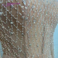 فساتين سهرة مطرزة بأكمام طويلة ورقبة عالية وزفاف عربي أنيق فساتين حفلات رسمية ريش دبي عارية فاخرة 1