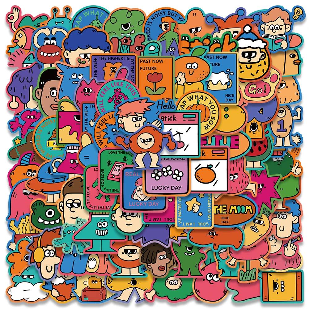 

10/40/90Pcs Funny Little Monster Stickers Cartoon DIY Decals For Kids Toys Laptop Luggage Water Bottle Guitar Scrapbook Stickers