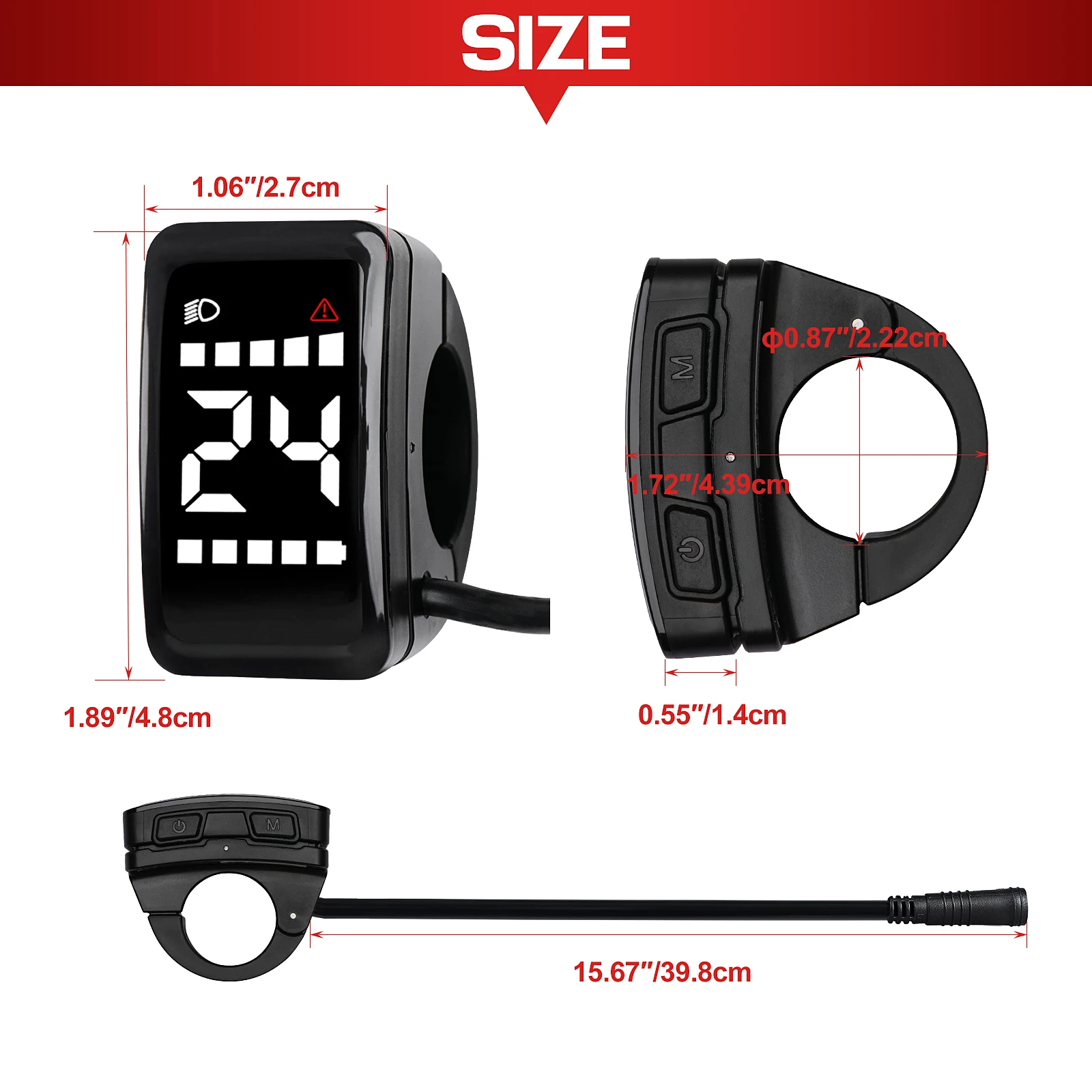 BAFANG Compact Ebike Display - DZ40