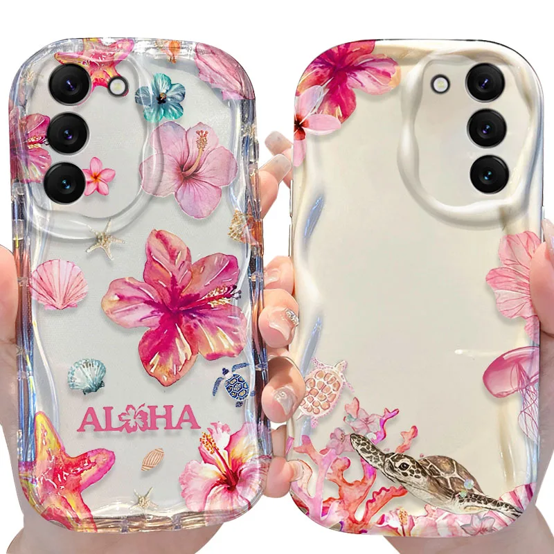 Elegant Flower Wave Phone Case - Stylish Protective Cover