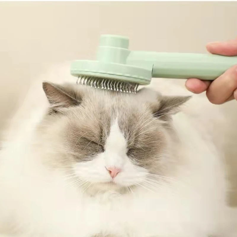 Cat Brush Pet Comb Self Cleaning Slicker Brush Remove Hair Grooming Pet Dematting Comb Beauty Slicker Dog Pet Hair Brush Dog Grooming Comb