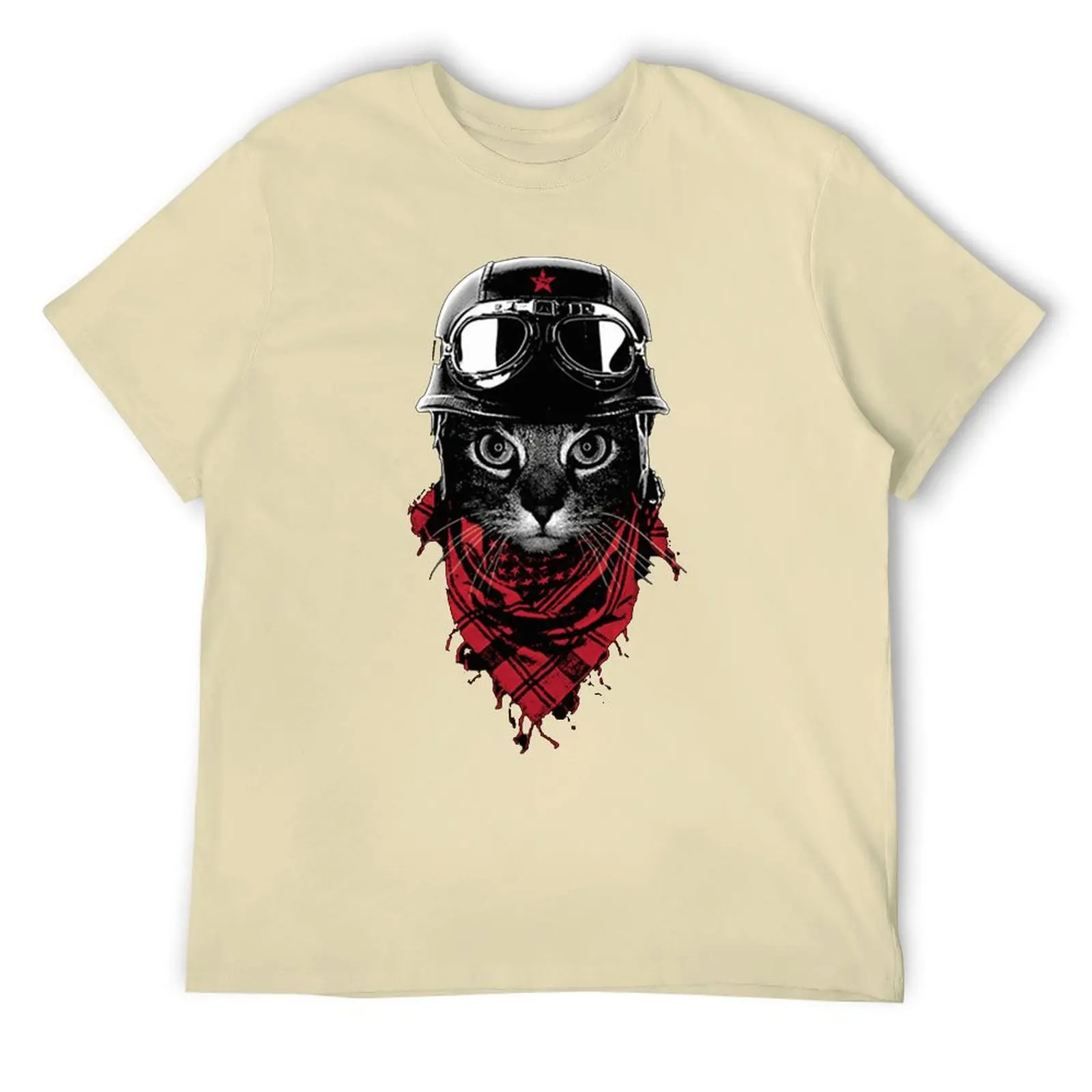 

Футболка в байкерском стиле с изображением кошки, футболки для пар, летняя крутая футболка с коротким рукавом, Графические Топы