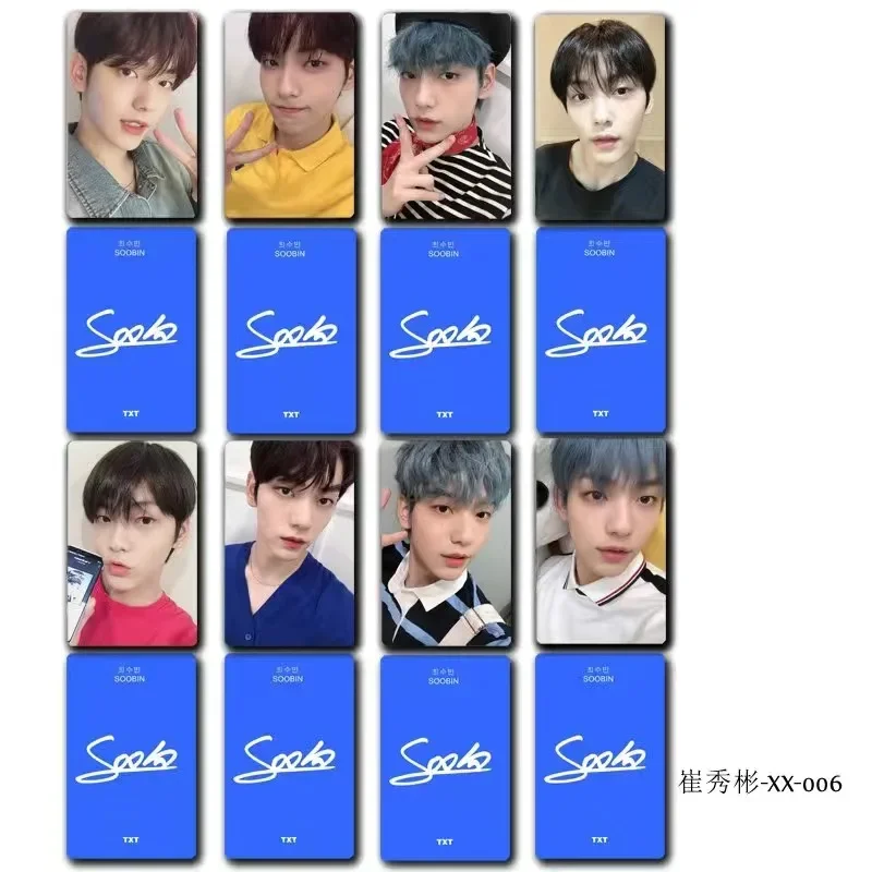 

8PC/SET No Repeat TXT SOOBIN Magazine Cover HD Poster Cui Xiubin Lifestyle Photo Picture Double-sided Printed Rounded Small Card