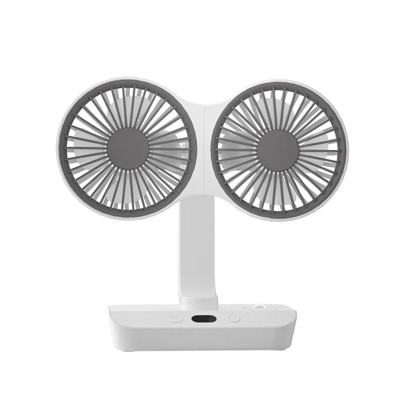 duplo cabeca desktop oscilante fan usb recarregavel 05