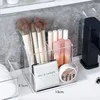 Transparent acrylic 3-5 grid makeup box,makeup brush bucket,makeup organizer,student desk pen holder jewelry storage box 1