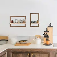 Étagères murales flottantes en bois, étagère suspendue pour rangement mural, décor rustique de ferme pour chambre à coucher, salle de bains, salon, cuisine 4