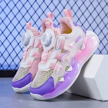 Scarpe estive per bambini Sneaker per ragazze alla moda Scarpe da ginnastica per bambini da tennis leggere e traspiranti Scarpe sportive per ragazze della scuola antiscivolo 1