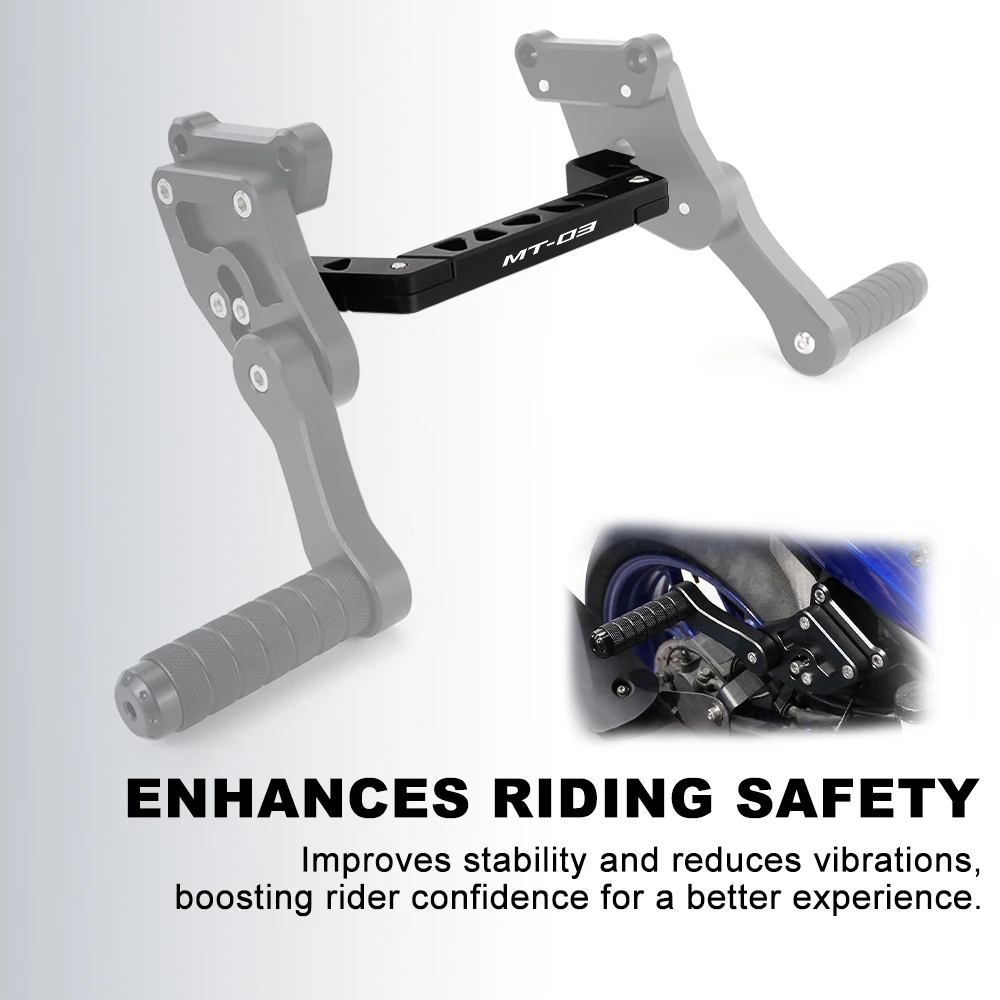 야마하 YZF-R3 2015-2025 MT-03 2020-2024용 오토바이 조절식 리어 풋레스트 서브케이지, 승객용 페그 가드 스텝 플레이트 스턴트