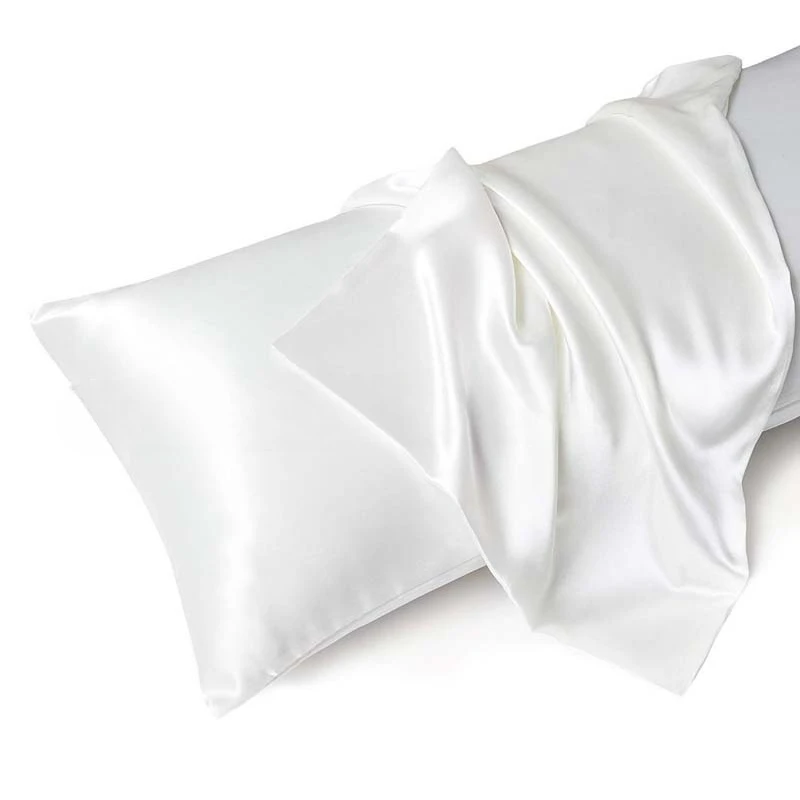 Luxurious Satin Pillowcase Pair - Anti-Allergy, Breathable & Skin-Friendly with Envelope Closure