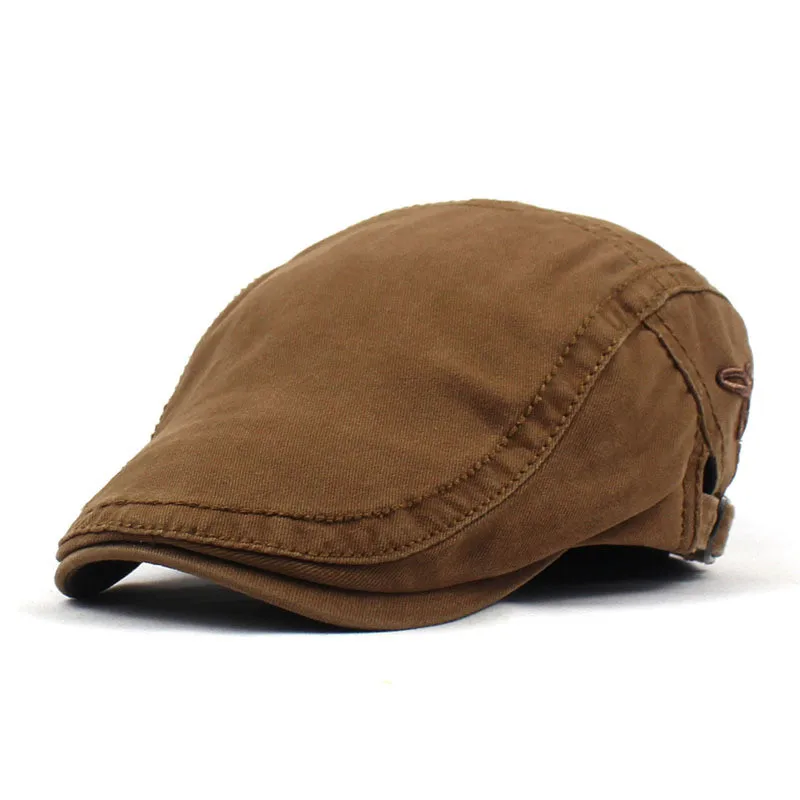 Polyester Letter embroidery Newsboy Caps Men Flat Peaked Cap Women Painter Beret Hats
