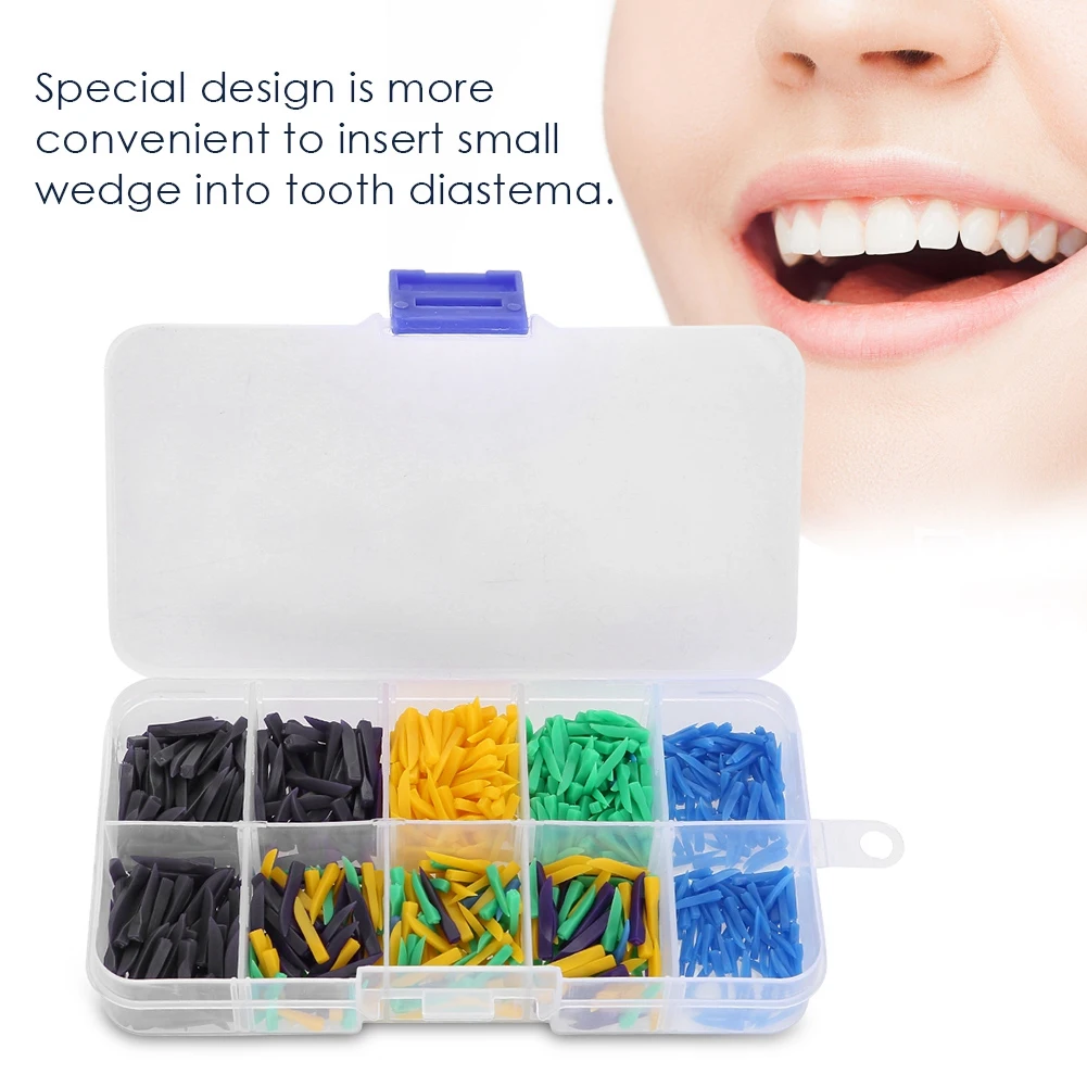 800 Pcs Denti Usa E Getta Cunei Di Plastica Dentale Consumabili Dentali Usa E Getta Materiale Per Protesi Per L'Igiene Orale Forniture 4 Dimensioni