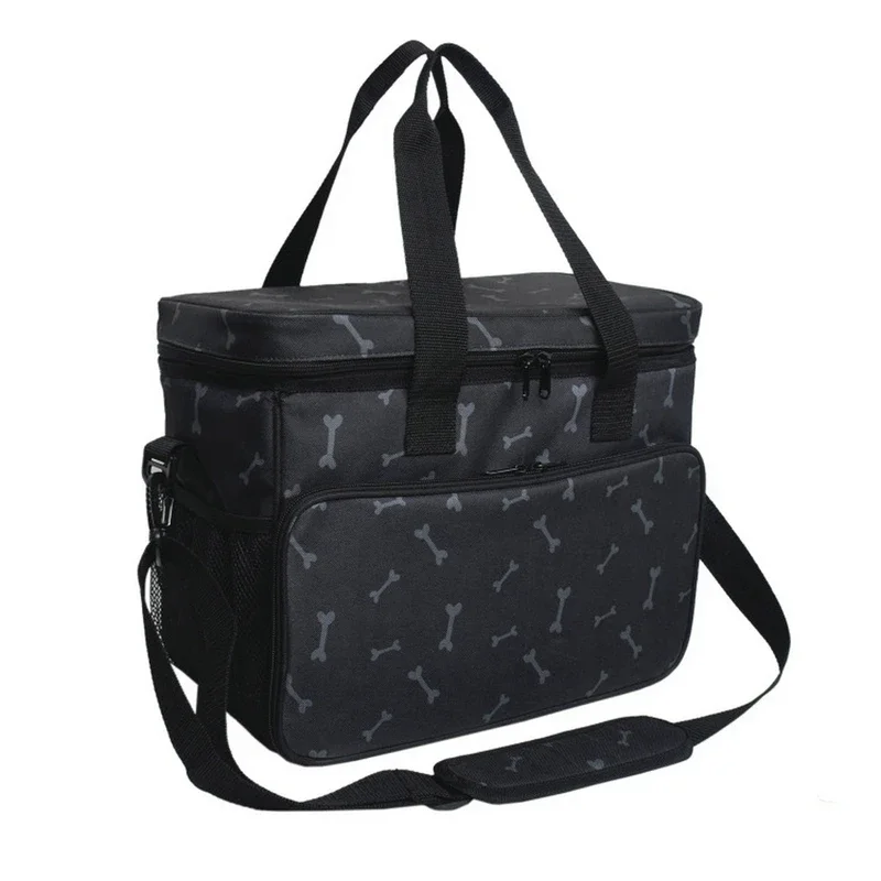 Multi-Function Pet Travel Shoulder Bag Dog Food Tote Carrier Container Organizer Set For Outdoor Camping Food Storage Containers