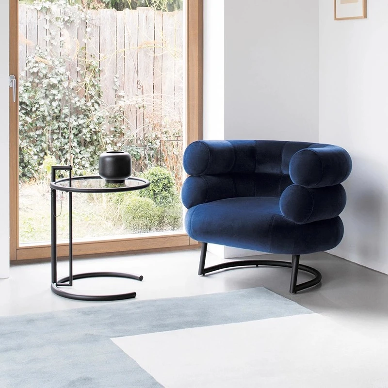 Mid-Century Vintage Single High-Quality Designer Leather Armchair Iconic Bibendum Chair Stylish Elegant Living Room Furniture