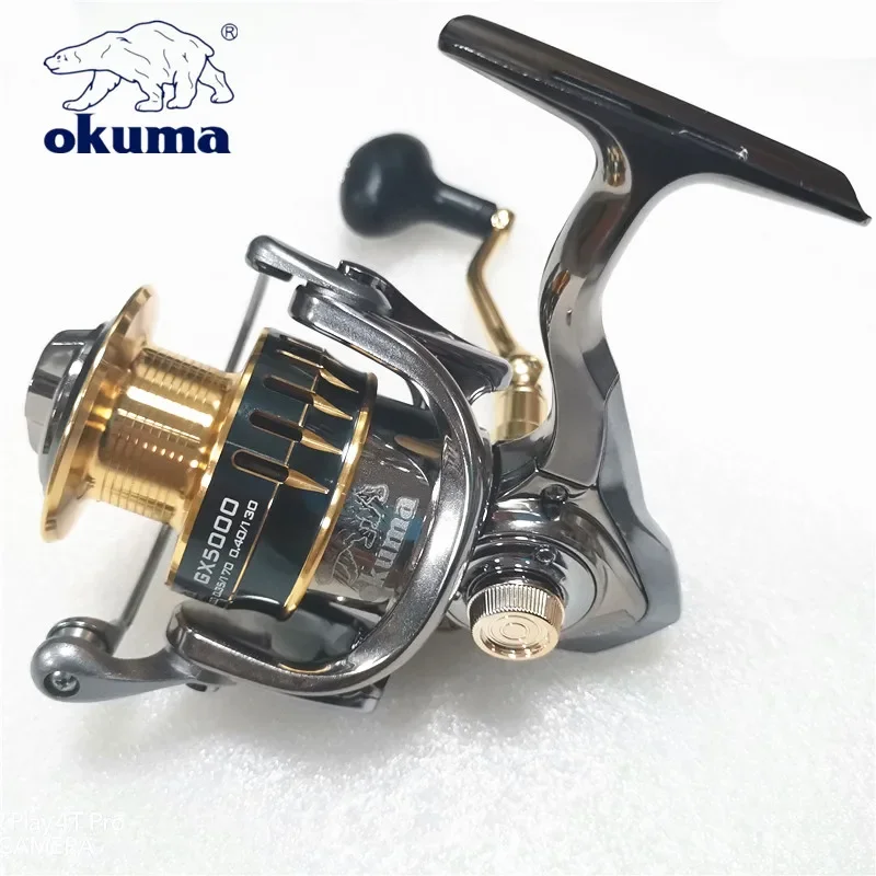 Okuma Baoxiong 회전 릴, 바다 낚시 스피닝 휠 타입, 금속 와이어 컵 서브 피쉬 와이어 휠, 18kg 저항, 13 + 1 볼 베어링
