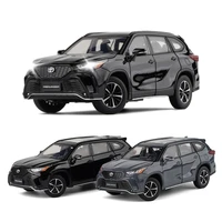 1/32 JKM Toyota Highlander XSE AWD HYBRID Diecast Toy Model SUV Sport Car Sound & Light Educational Collection Gift For Kids 1