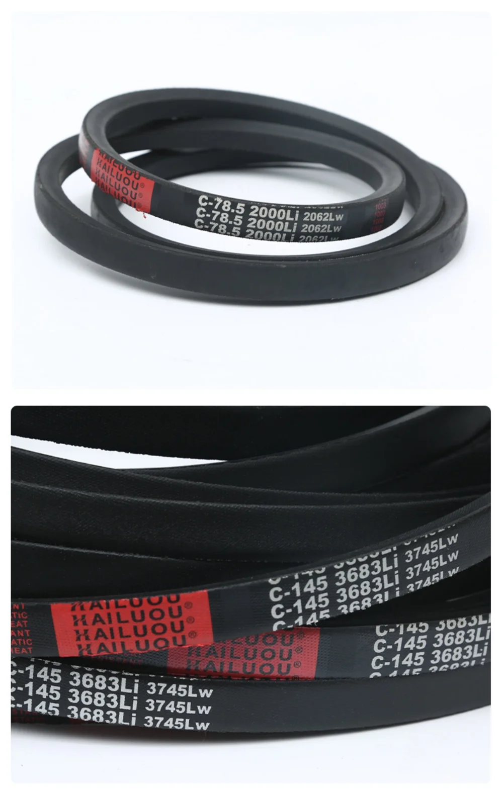C-Type Rubber V-Belt C-2007/2032/2050/2057/2083/2100/2108/2134 Li Mechanical Transmission Belt Metric System Low Elongation