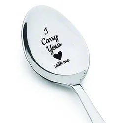 Romantic Stainless Steel Love Letter Spoons - Perfect Valentine's, Wedding, or Anniversary Gift (1)