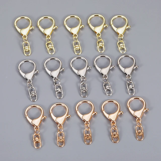 10 Pezzi Portachiavi A Moschettone Girevole - Colorati, Per Chiavi, Fai Da Te E Artigianato - Foto 9