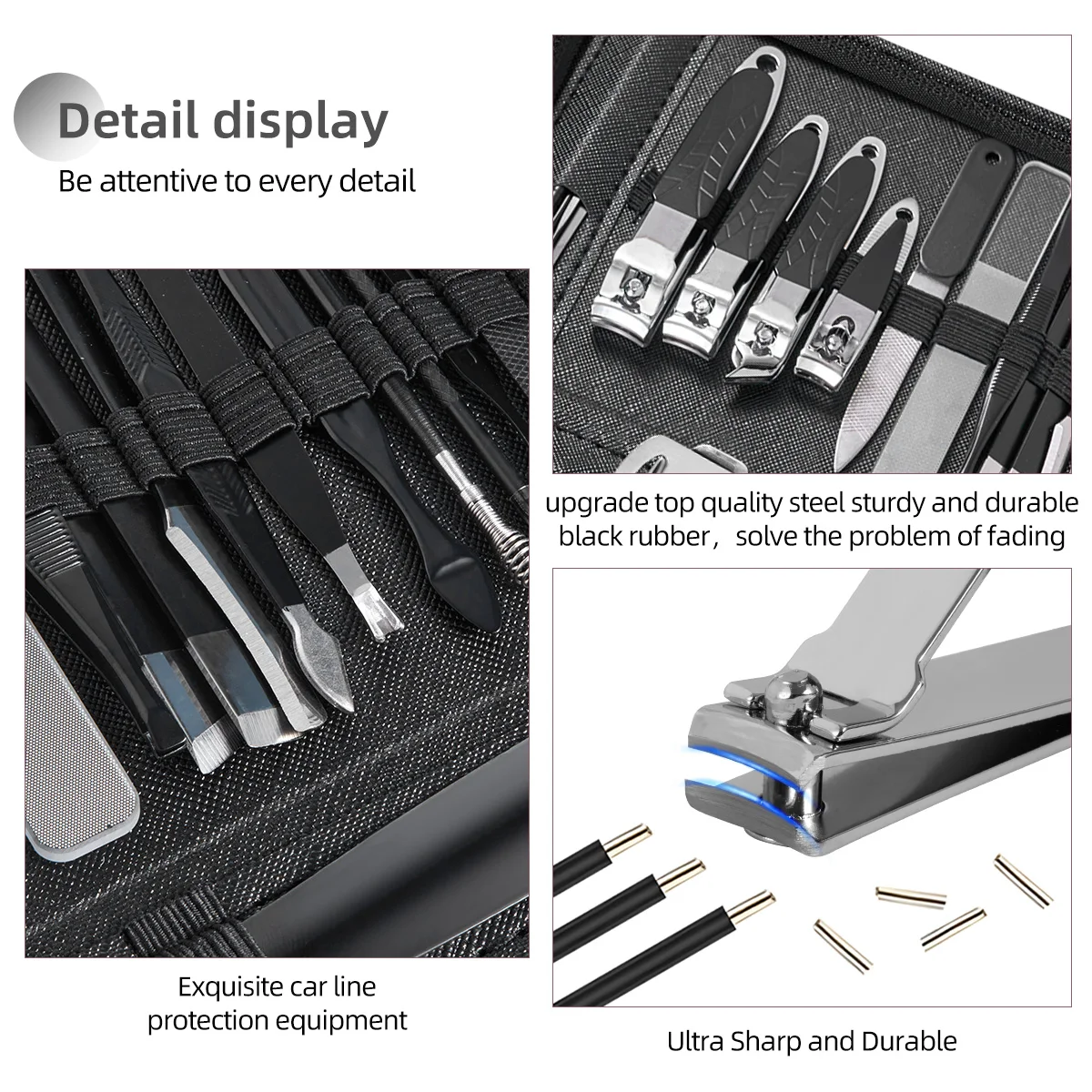 New 9-40pcs Nail Scissors Set Household High End Mens and Womens Special Nail Clippers Manicure Beauty Tools Portable Manicure 6