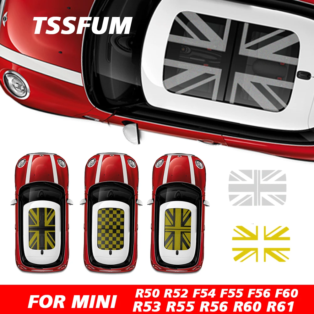 Union Jack Car Sunroof Roof Window Film Vinile Parasole Adesivo Decalcomania Per Mini Cooper Jcw One F54 F55 F56 F60 R53 R55 Accessori