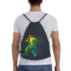 Soccer Player Particles Drawstring Bags Women Men Portable Sports Gym Sackpack Training Backpacks 5