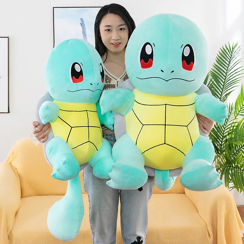 

75CM Pokemon Squirtle Plush Large Doll Cartoon Soft Stuffed Plush Toy Sofa Pillow Ornament Boys and Children Holiday Gifts
