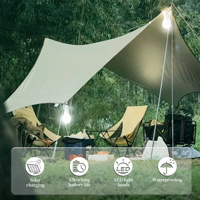 Hanging Solar Light IP68 Waterproof USB Charged Emergency Sunlight Powered Lamp Outdoor Camping Tent Lights Emergency Ligh 3