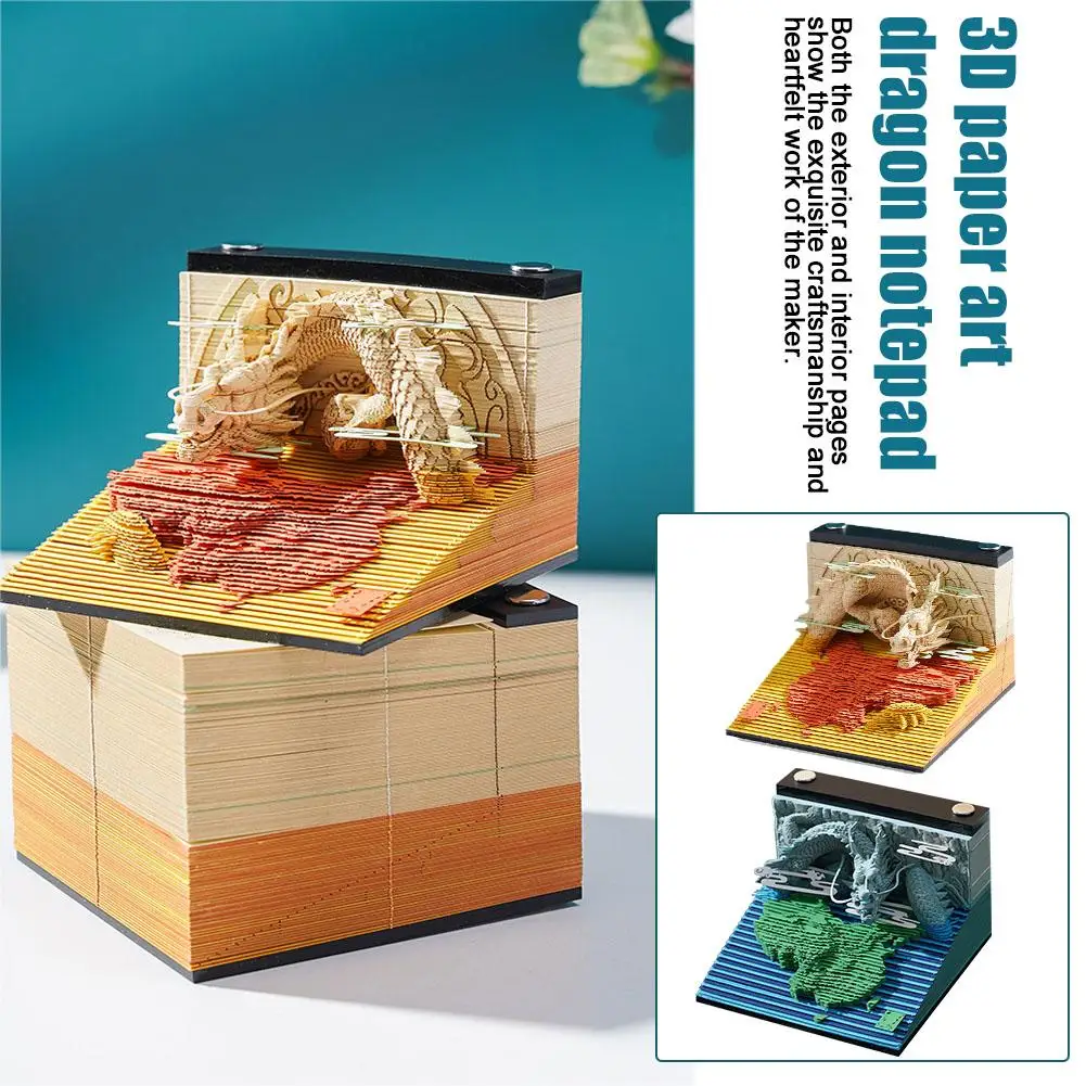 

Dragon 3d Notepad 3d Art 2024 Weekly Calendar Memo Gift Model Note Note Paper Sticky Carving 3d 3d Blocks Pad X0C3