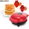 Mini  Waffles Maker Bubble Egg Cake Oven Eggette Machine Love Heart Shaped Double-Sided Heating Breakfast Waffle Molds 1