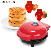 Mini  Waffles Maker Bubble Egg Cake Oven Eggette Machine Love Heart Shaped Double-Sided Heating Breakfast Waffle Molds 1