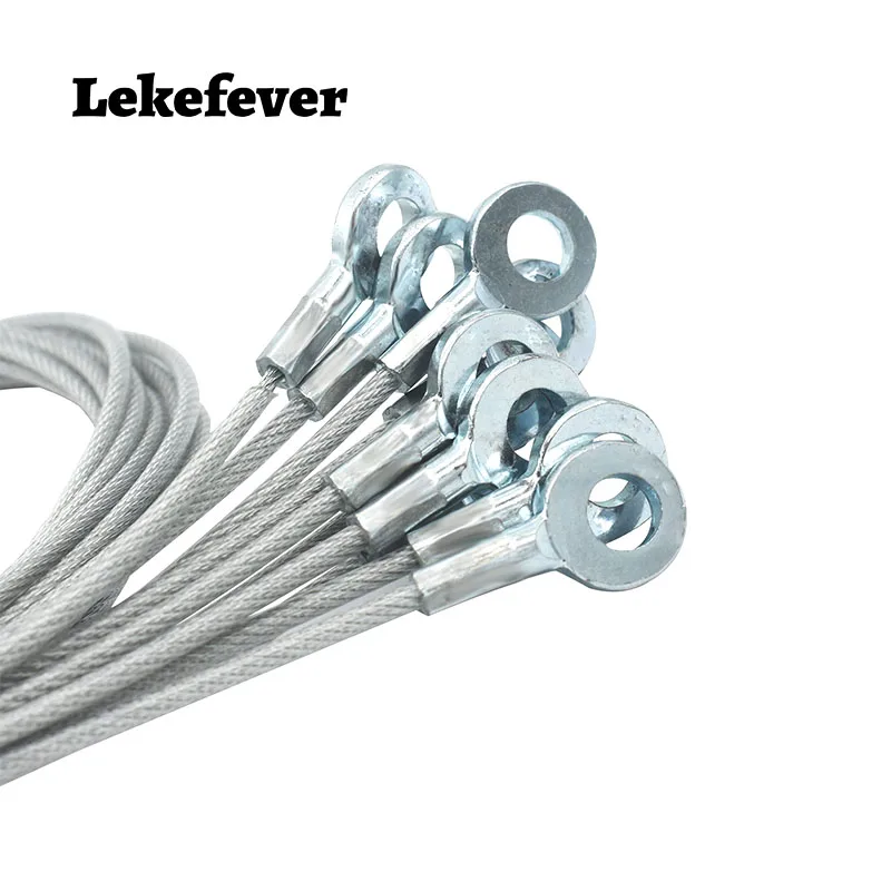 2PCS 3mm Thick Galvanized Steel Wire Eyelet End Short Rope Lanyard ...