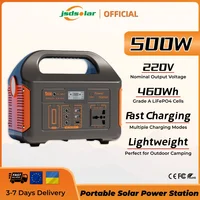 jsdsolar Générateur solaire portable 300W 500W 110V220V avec lumière LED, batterie solaire d'urgence pour la maison, le camping en plein air 1