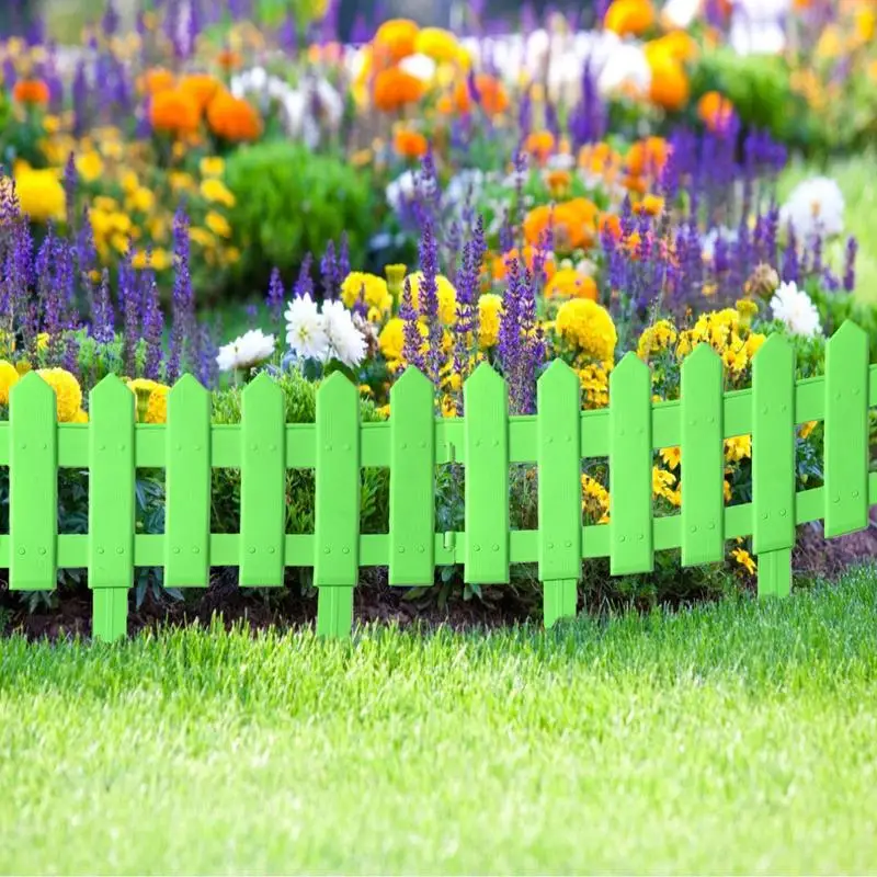 5PCS Garden Picket Fence Plastic Fence Garden Border Edging Garden