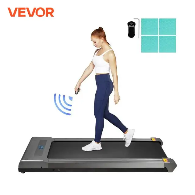 VEVOR Under Desk Treadmill for Home Portable Walking Pad 500W Motor Treadmills for Running Adjustable 1-6.0km/h Speed